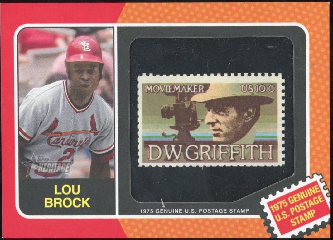 Lou Brock #75US-LB Baseball Cards 2024 Topps Heritage U.S. Postal Stamp Relic