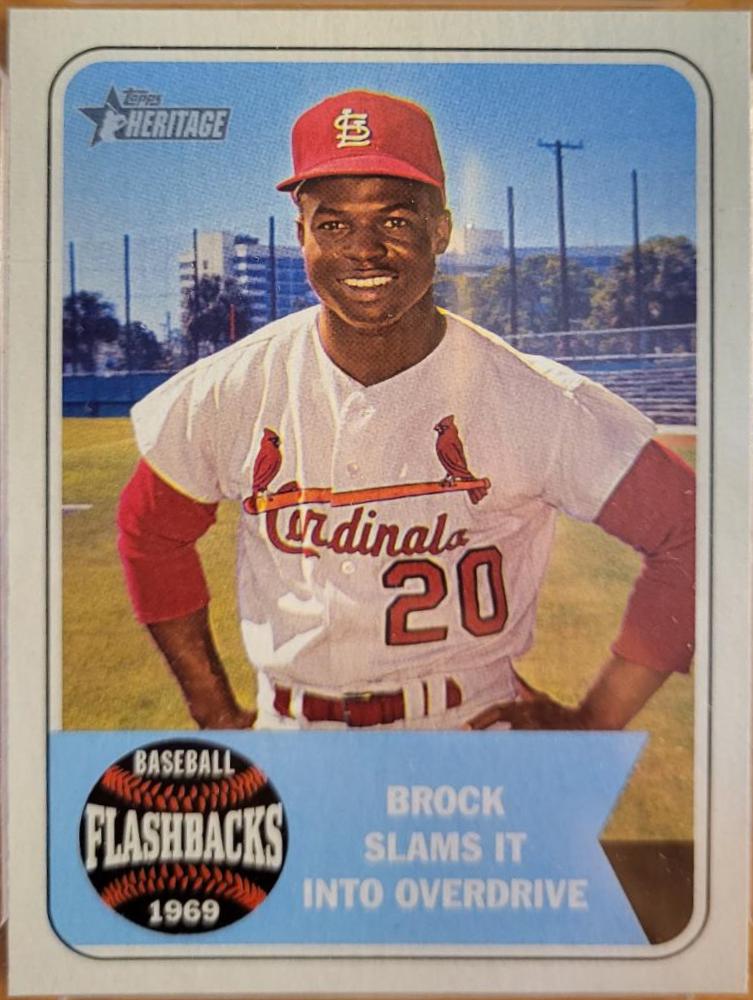 Lou Brock #BF-LB Baseball Cards 2018 Topps Heritage Baseball Flashbacks