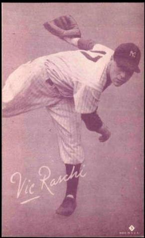 Vic Raschi #5 Baseball Cards 1953 Canadian Exhibits
