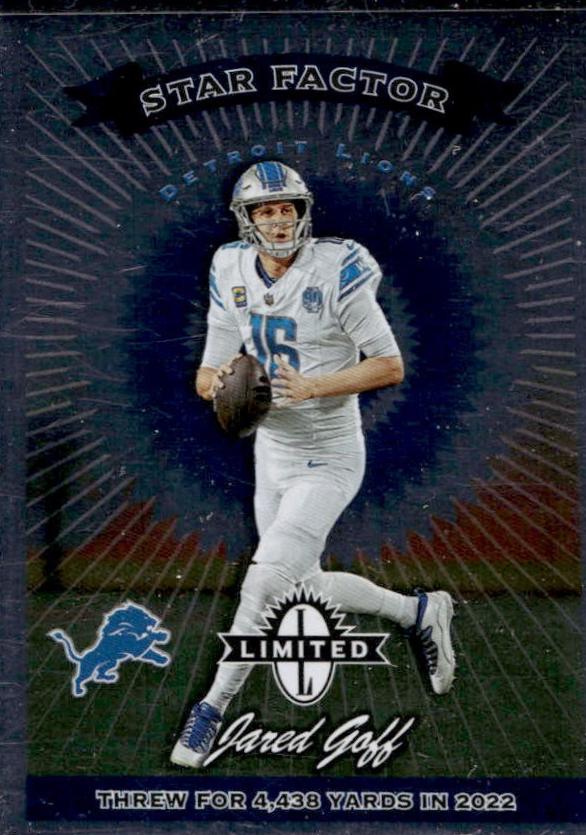 Jared Goff #5 Football Cards 2023 Panini Limited Exposure