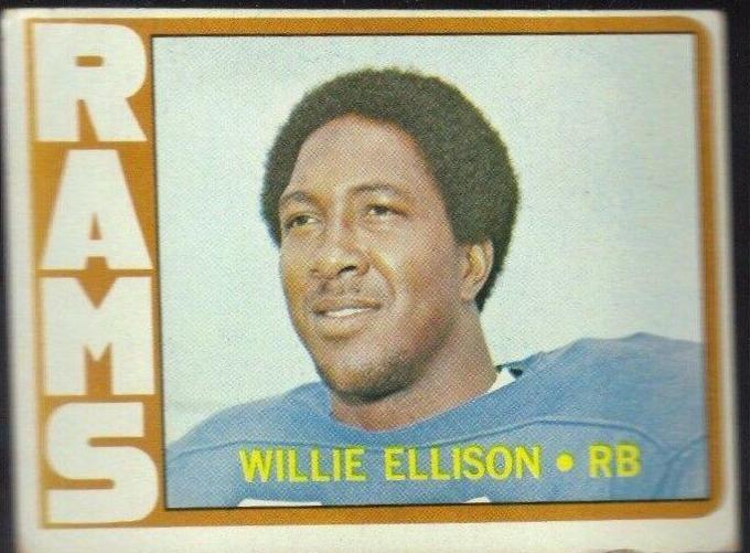 Willie Ellison #62 Football Cards 1972 Topps