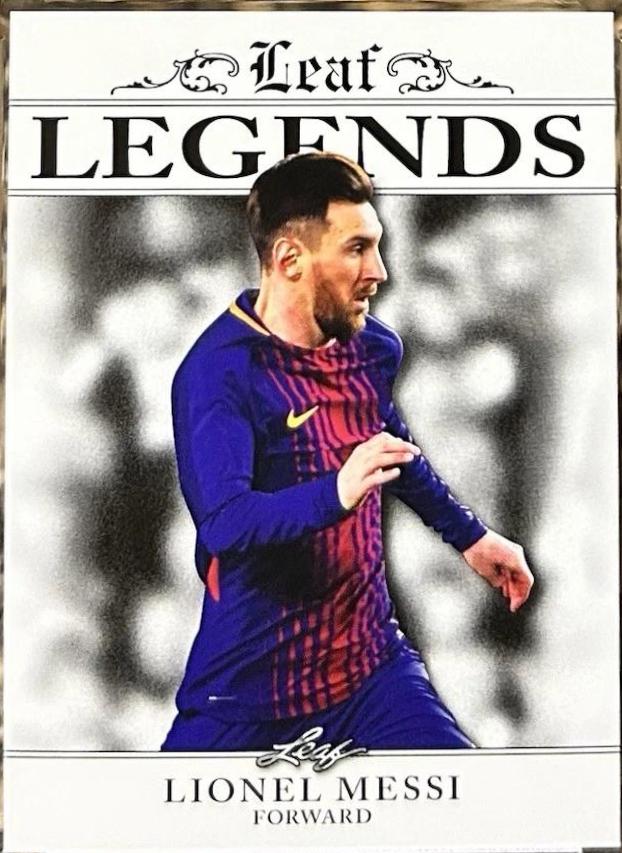 Lionel Messi #LA-05 Soccer Cards 2023 Leaf Special Release Legends Achievement
