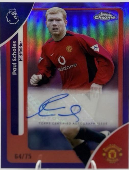 Paul Scholes #CA-PS 2025 Topps Chrome Premier League Autograph