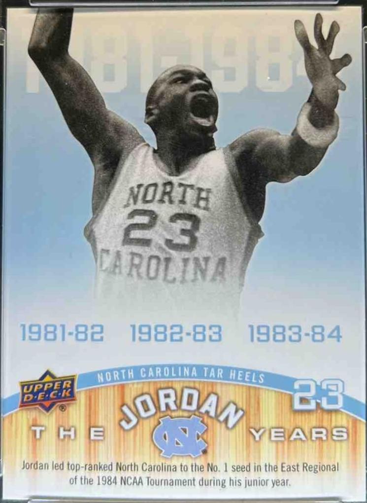 Michael Jordan #169 2010 Upper Deck North Carolina Tar Heels Basketball