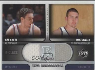 Pau Gasol Mike Miller #R2-GM Basketball Cards 2004 Upper Deck R-Class R-Tifacts Dual Memorabilia