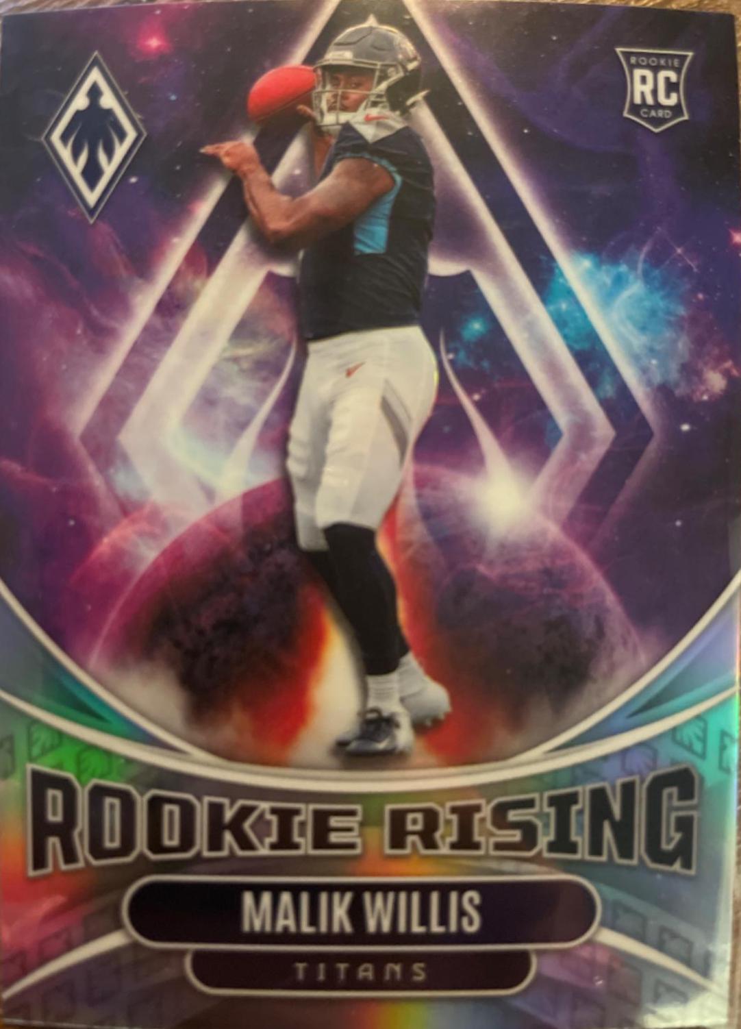Malik Willis #RIS-2 Football Cards 2022 Panini Phoenix Rookie Rising