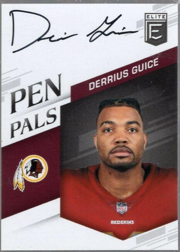 Derrius Guice Football Cards 2018 Panini Donruss Elite Pen Pals