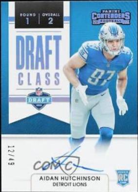 Aidan Hutchinson #DCA-AHU Football Cards 2022 Panini Contenders Draft Class Autographs RPS