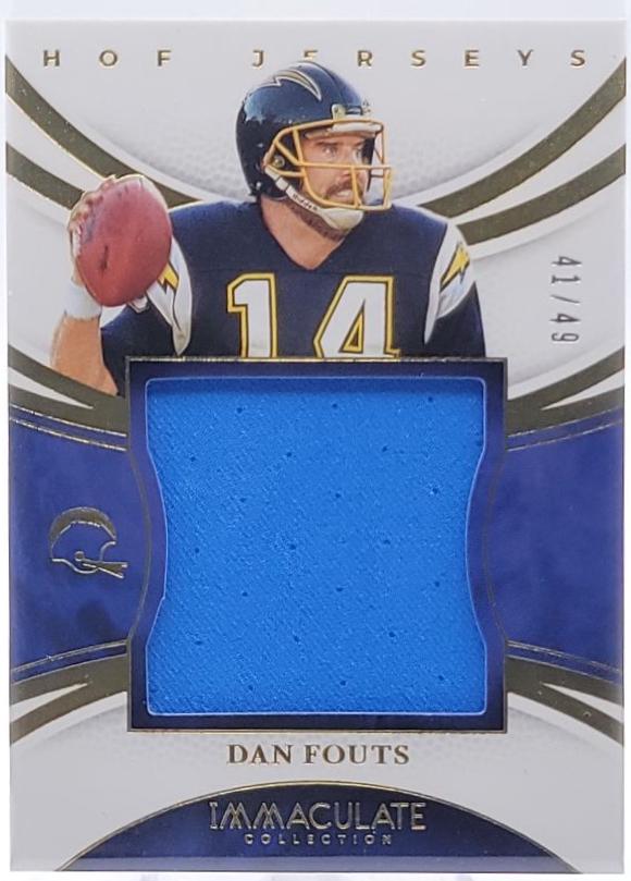 Dan Fouts #28 2025 Panini Immaculate Football Immaculate HOF Jerseys
