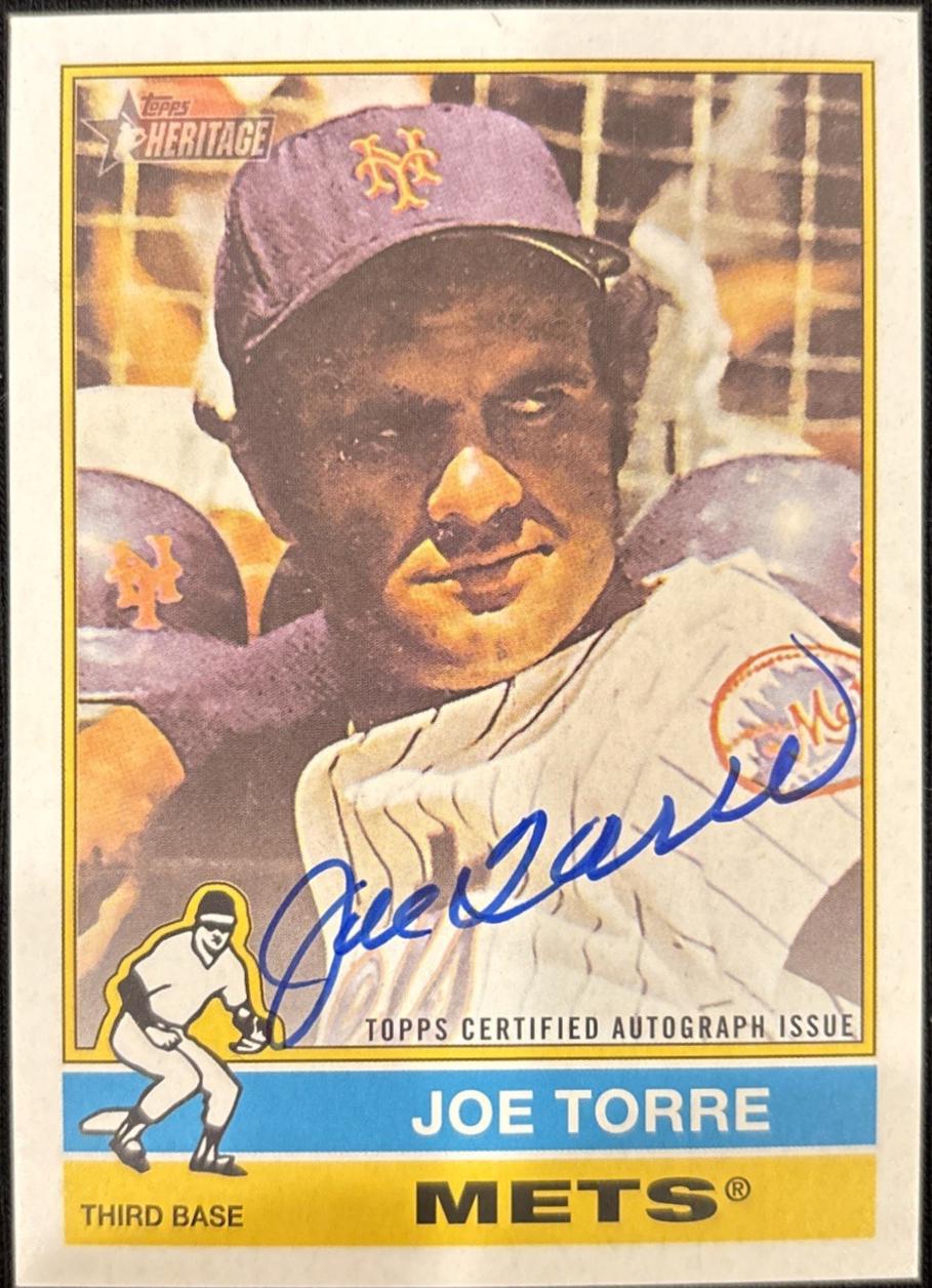 Joe Torre #ROA-JTO Baseball Cards 2025 Topps Heritage Real One Autograph