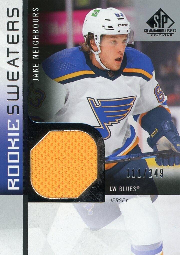Jake Neighbours #RS-JN Hockey Cards 2021 SP Game Used Rookie Sweaters