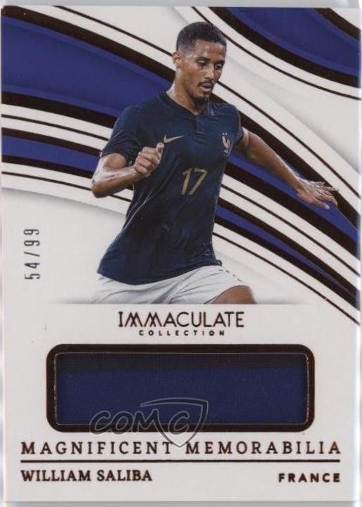 William Saliba #2 Soccer Cards 2023 Panini Immaculate Magnificent Memorabilia