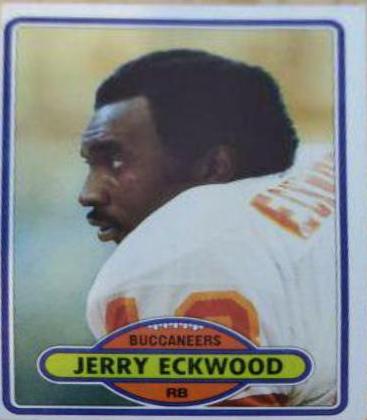 Jerry Eckwood #366 Football Cards 1980 Topps