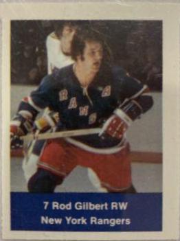 Rod Gilbert Hockey Cards 1974 NHL Action Stamps