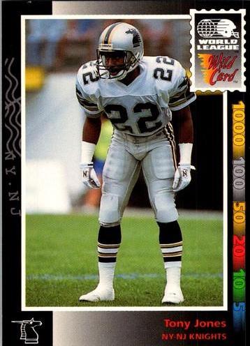 Tony Jones #85 1992 Wild Card Wlaf Football
