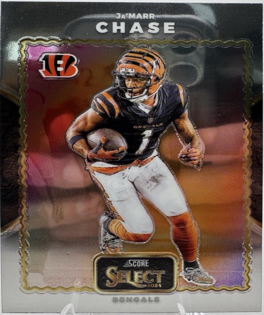 Ja'Marr Chase #3 Football Cards 2024 Panini Select Score Throwback
