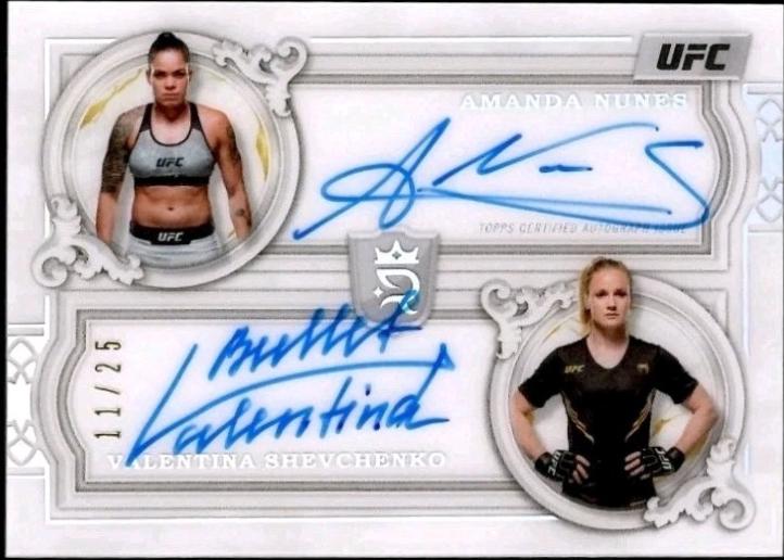 Valentina Shevchenko / Amanda Nunes #DA-NS Ufc Cards 2024 Topps Royalty UFC Dual Autograph