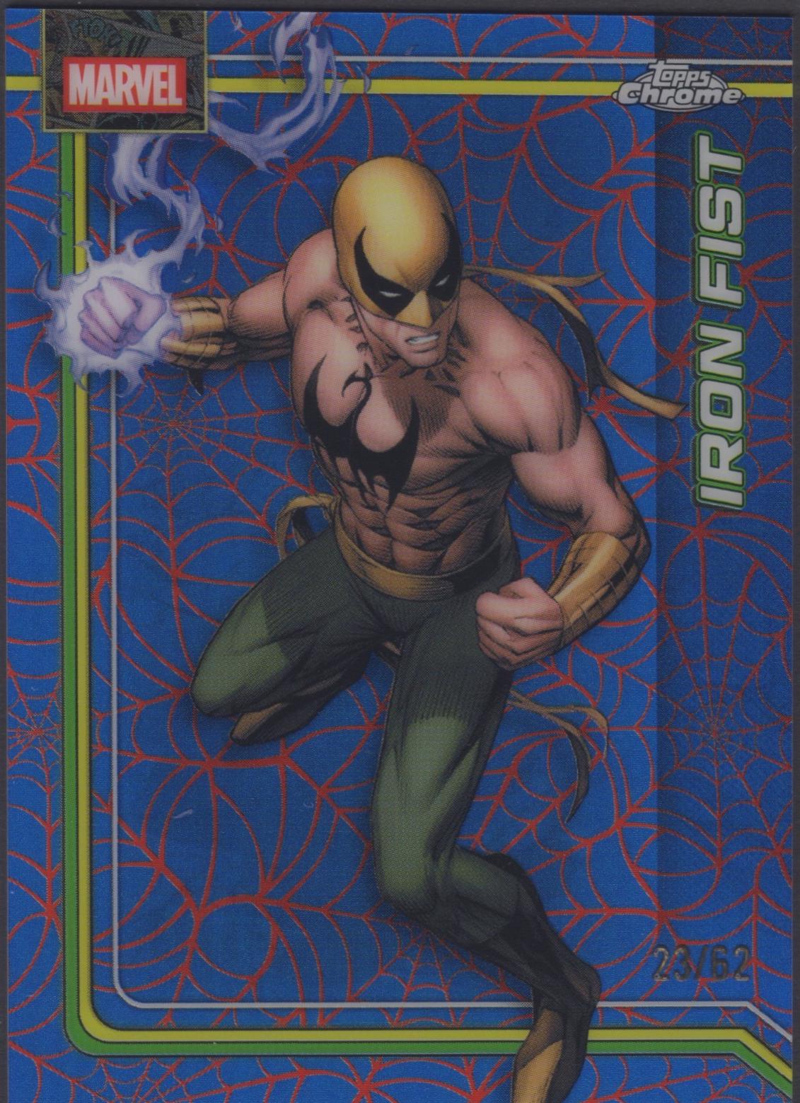 Iron Fist Spider-Web Red/Blue Refractor