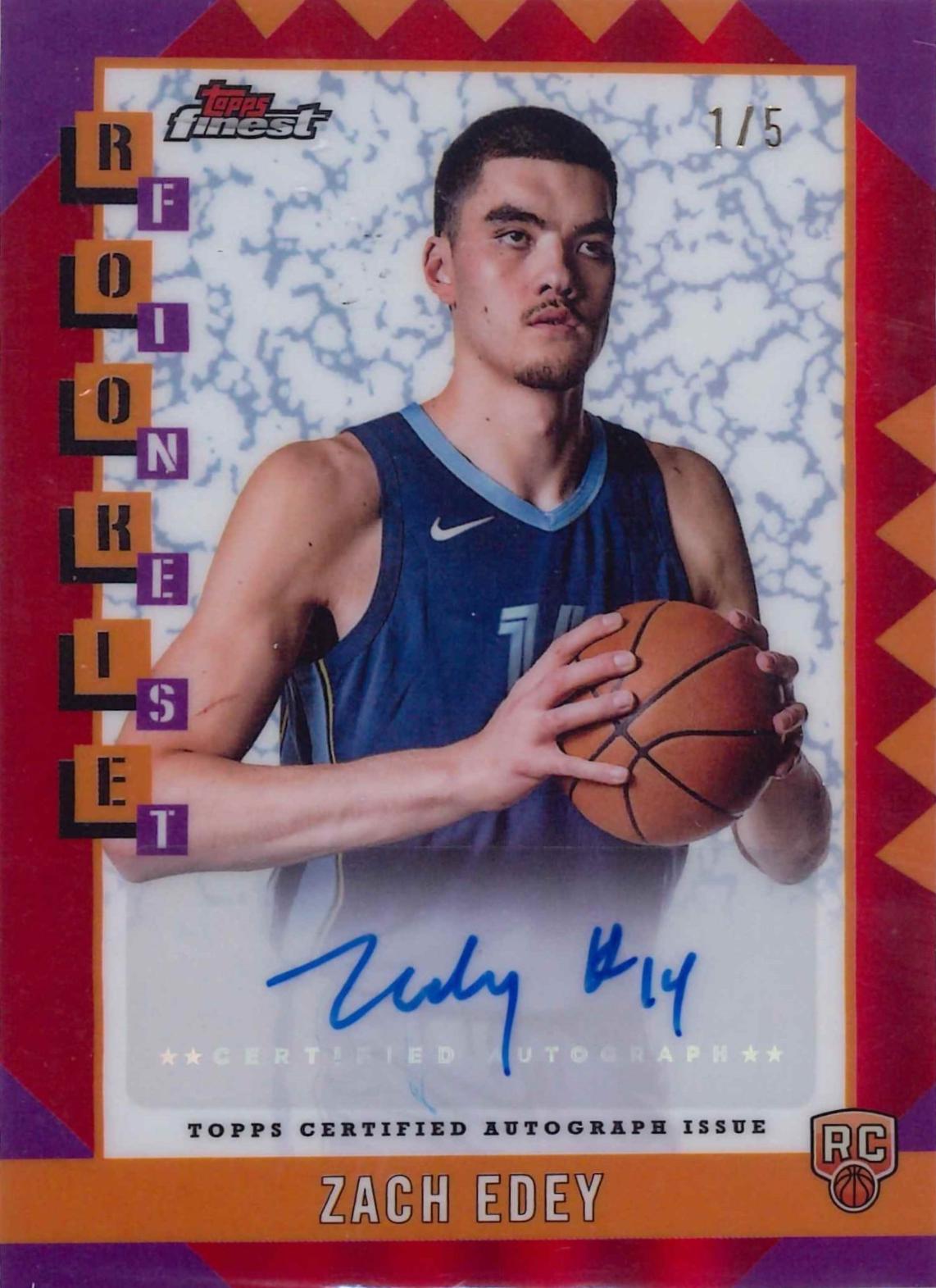 Zach Edey [Red Refractor] #RFA-ZE