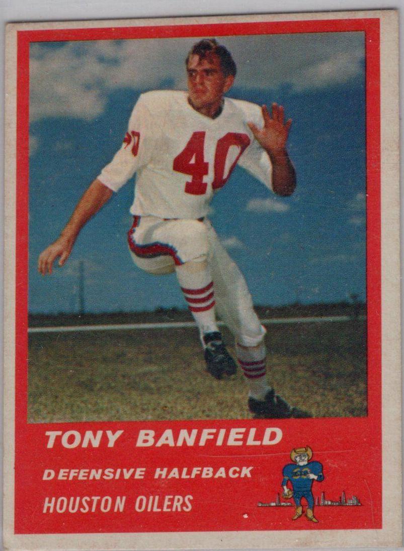 Tony Banfield #41 Football Cards 1963 Fleer