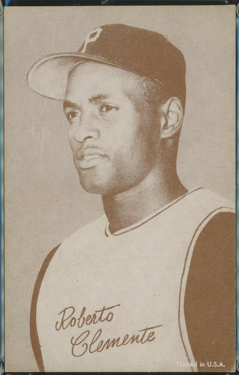 Roberto Clemente Baseball Cards 1963 Exhibits Statistic Back
