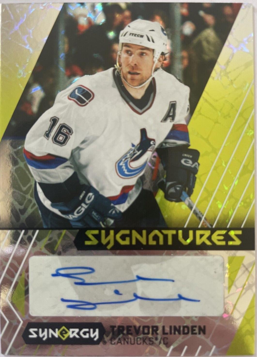 Trevor Linden #S-TL Hockey Cards 2024 Upper Deck Synergy Sygnature