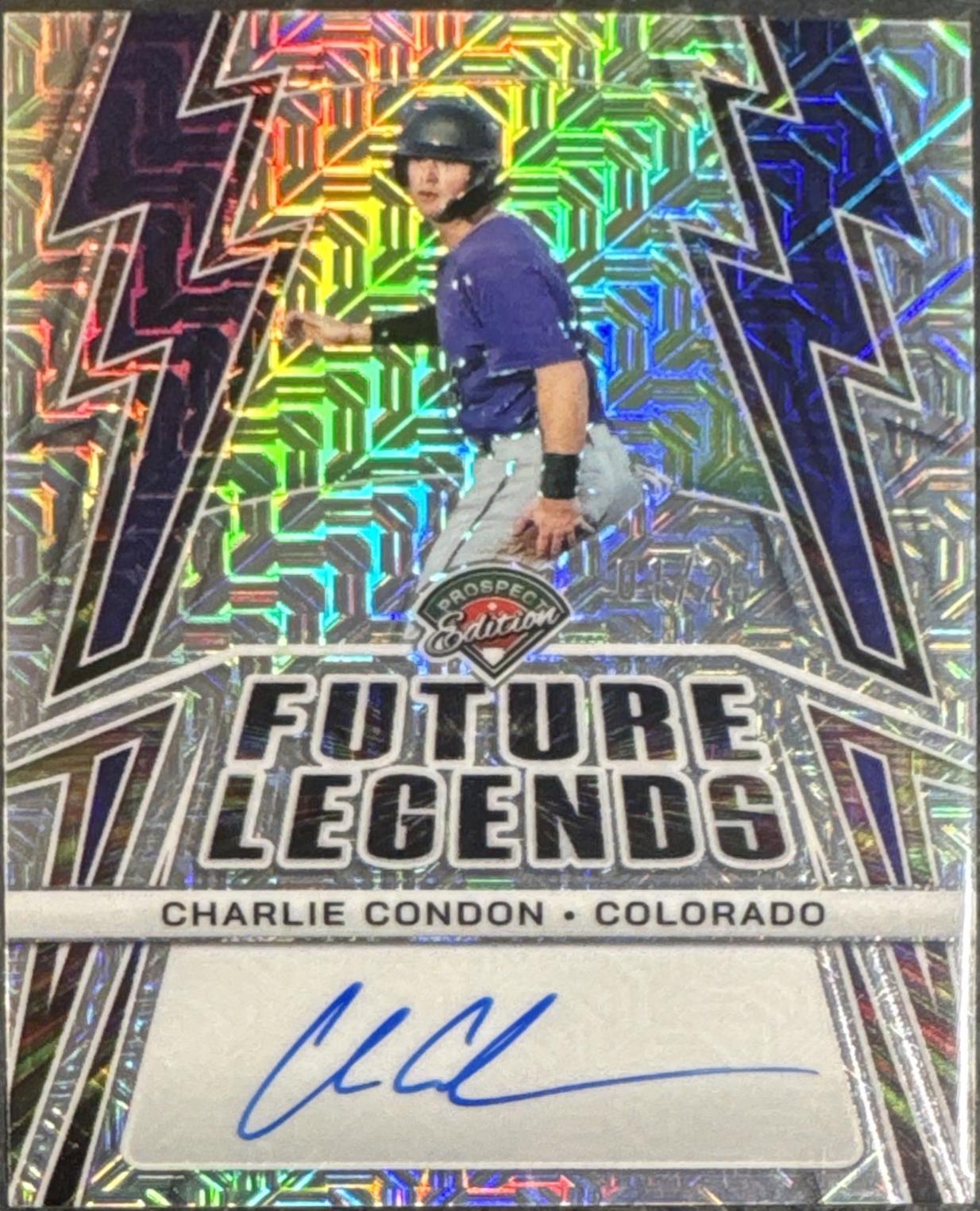 Charlie Condon #FLS-CC 2025 Panini Prospect Edition Future Legends Signature Baseball