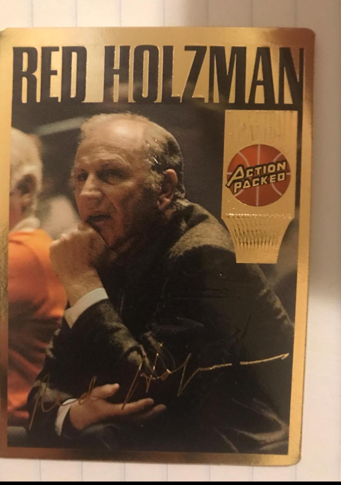 Red Holzman #4 Basketball Cards 1995 Action Packed Hall of Fame