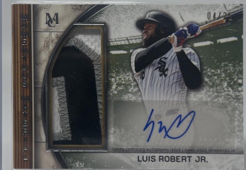 Luis Robert Jr. #MMJPA-LR 2025 Topps Museum Collection Momentous Material Jumbo Patch Autograph Baseball