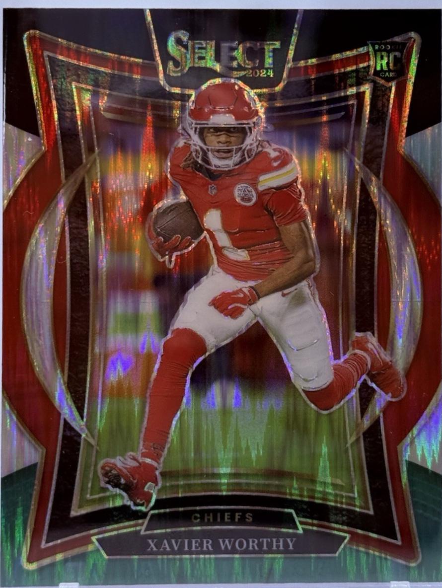 Xavier Worthy [Black Green Prizm Shock] #32 Prices | 2024 Panini