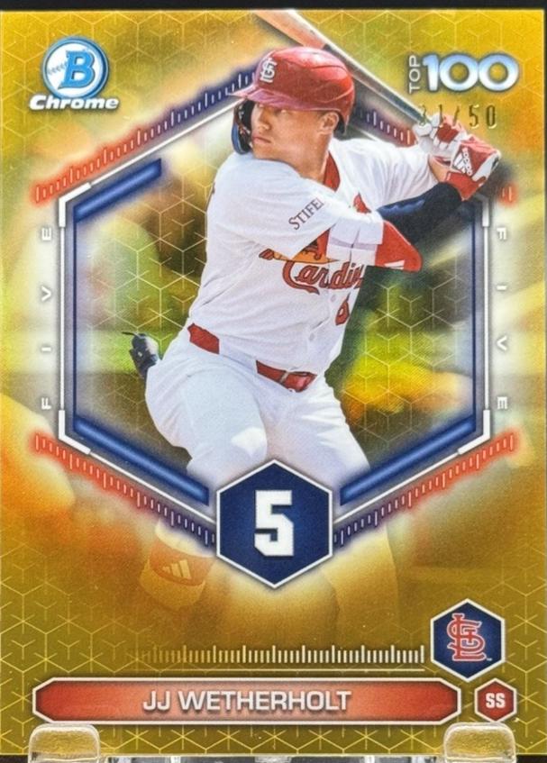 2026 Bowman Electric Sluggers JJ Wetherholt [Gold] #ES-12 card
