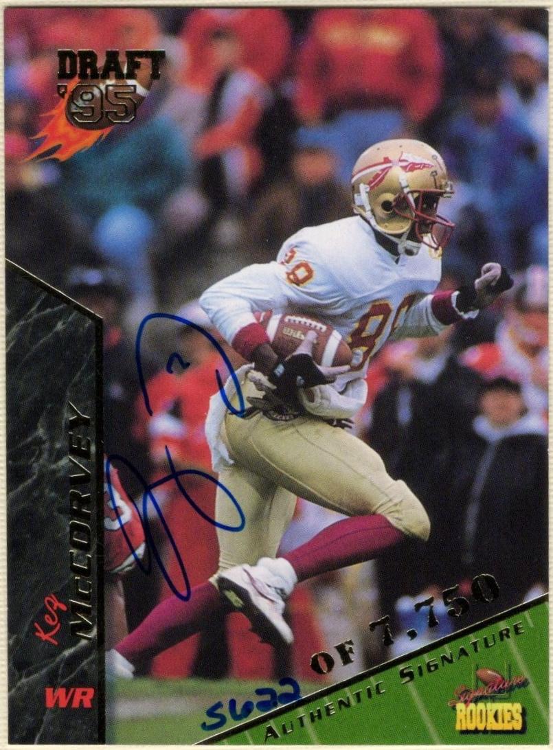 Kez McCorvey #51 1995 Signature Rookies Autograph Football