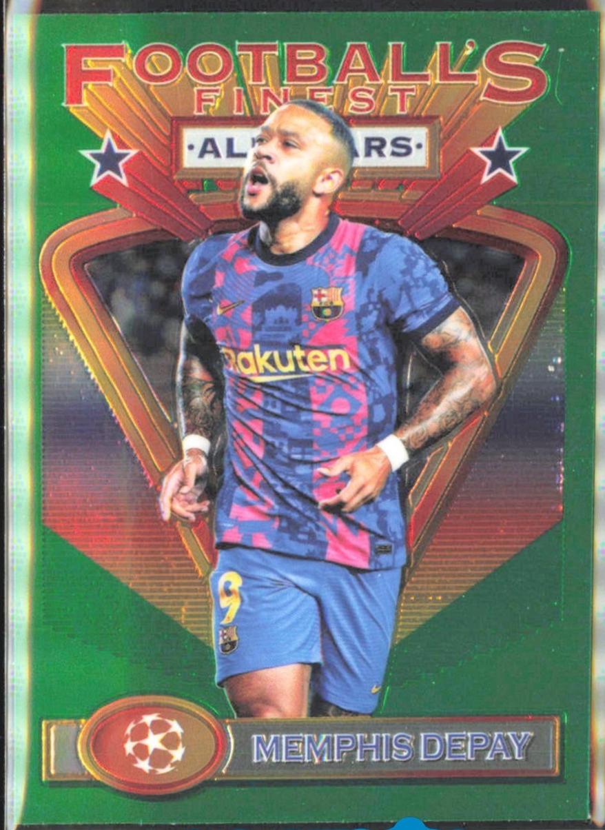 Memphis Depay #191 2021 Topps Finest Flashbacks UEFA