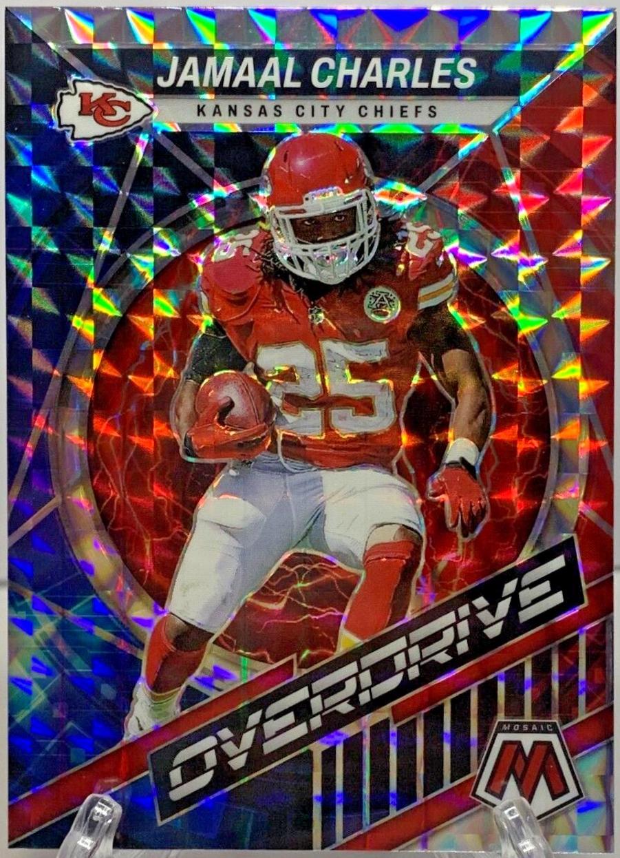 Jamaal Charles #OS-17 Football Cards 2022 Panini Mosaic Overdrive
