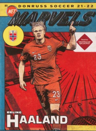 Erling Haaland #5 2021 Panini Donruss Net Marvels Soccer