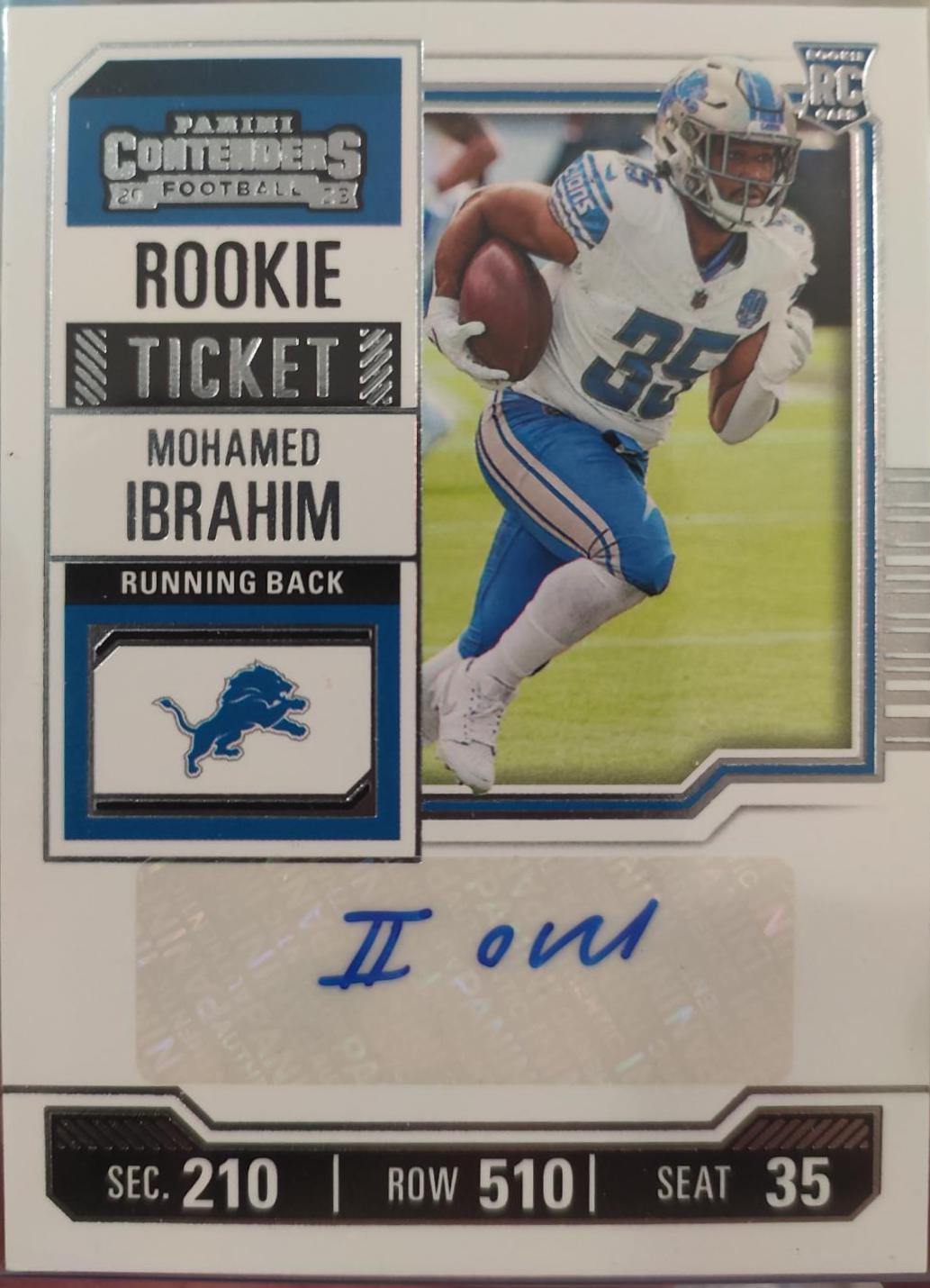 Mohamed Ibrahim #253 Football Cards 2023 Panini Contenders