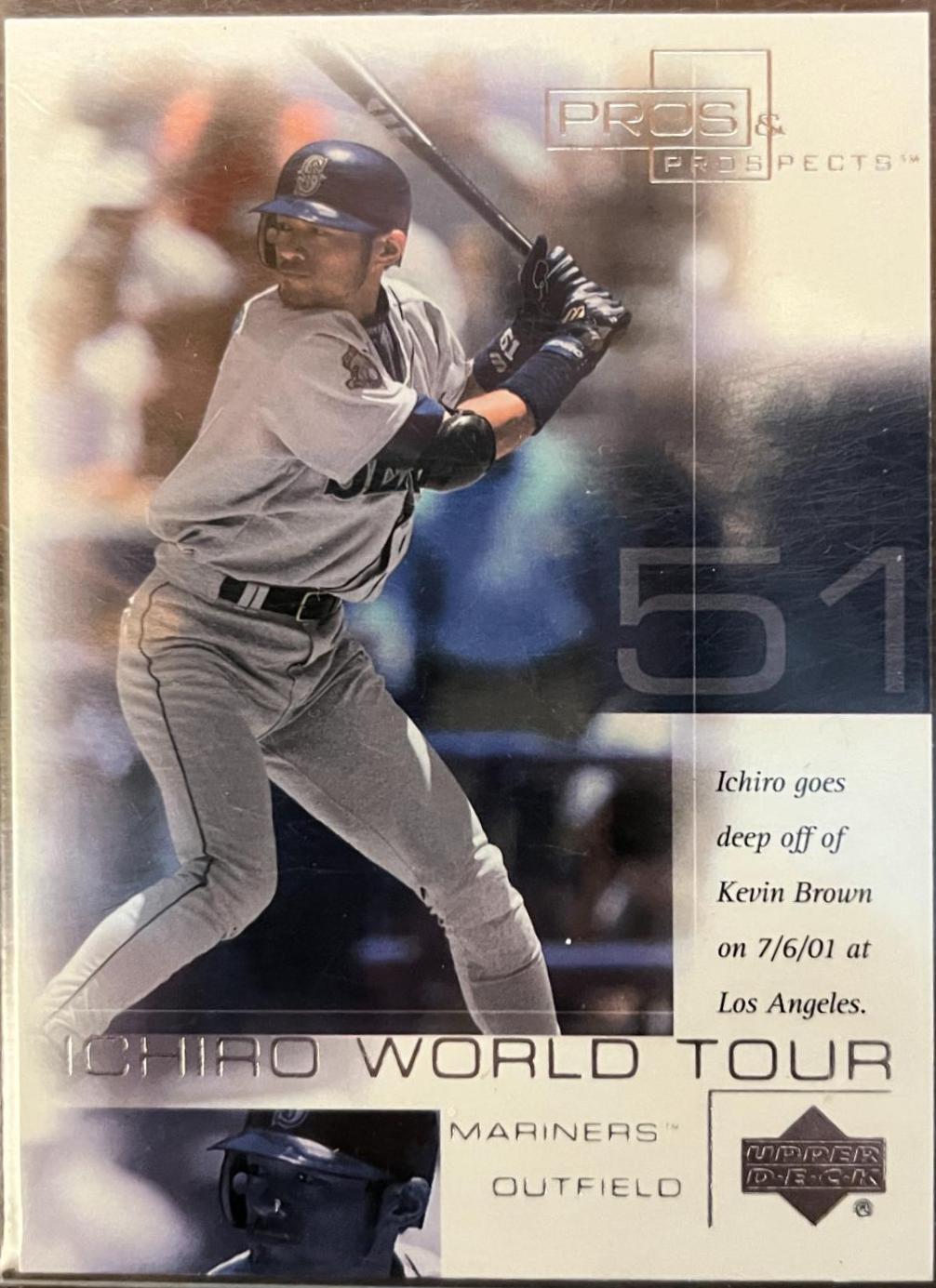Ichiro Suzuki #WT13 Baseball Cards 2001 Upper Deck Pros & Prospects Ichiro World Tour