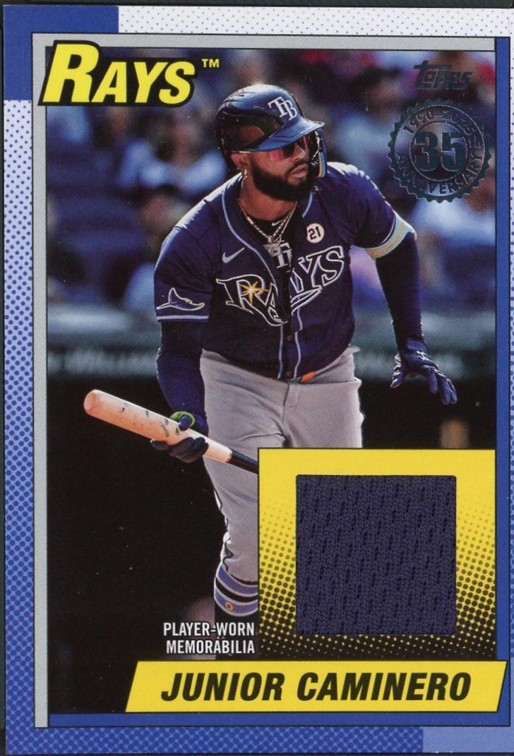 Junior Caminero #90R2-JCA 2025 Topps 1990 Relic Baseball