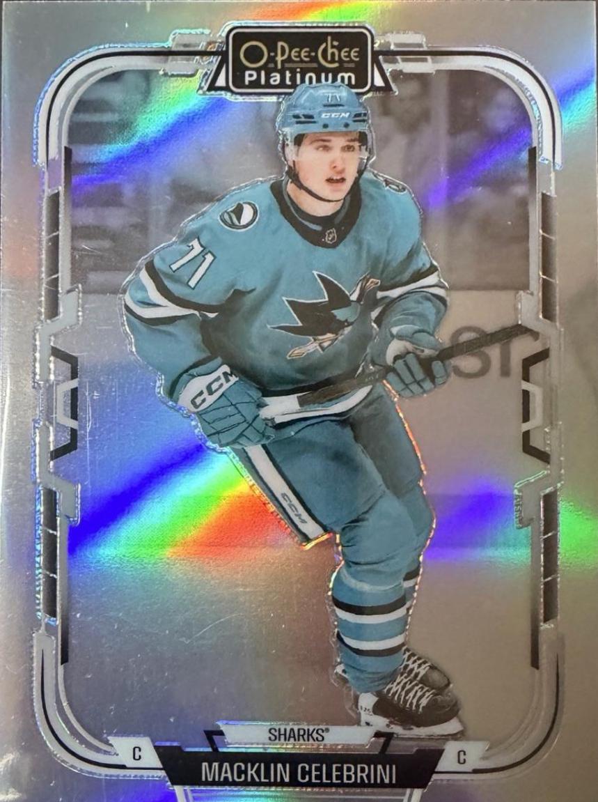 Macklin Celebrini #R-5 2025 O Pee Chee Platinum Retro Red Autograph Hockey
