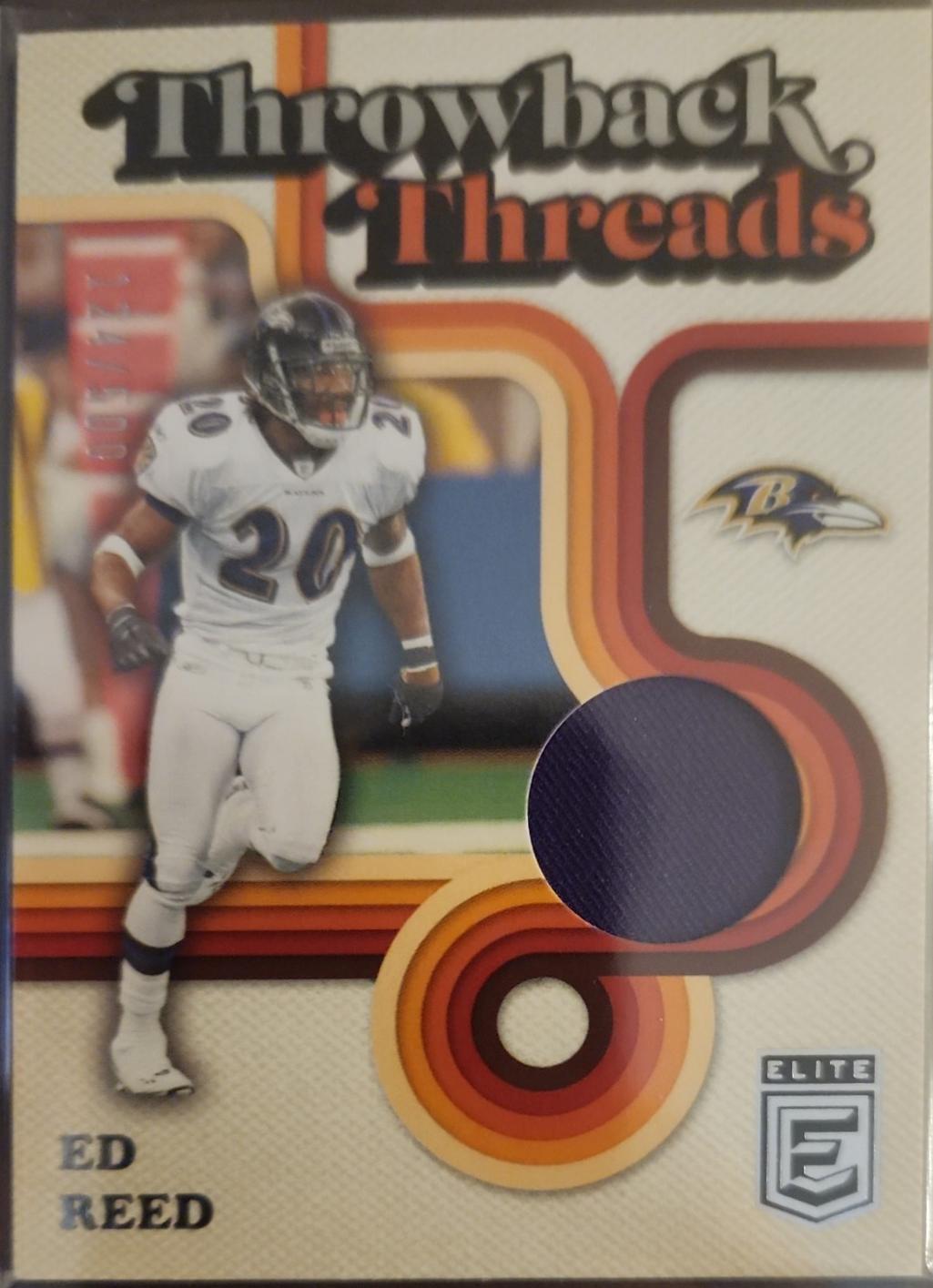 Ed Reed #THT-ERE Football Cards 2024 Panini Donruss Elite Throwback Threads Single