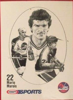 Mario Marois Hockey Cards 1986 Kraft Drawings