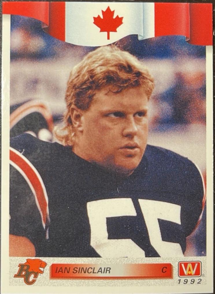 Ian Sinclair #173 1992 All World Cfl Football