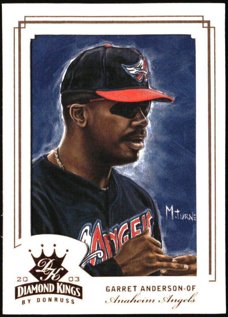 Garret Anderson #2 Baseball Cards 2003 Donruss Diamond Kings