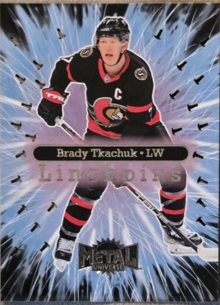 Brady Tkachuk #17LP 2022 Skybox Metal Universe Linchpins Hockey