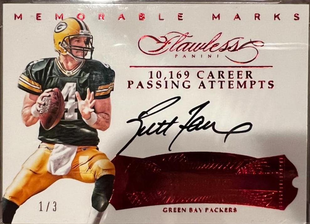 Brett Favre #MMBF Football Cards 2016 Panini Flawless Memorable Marks