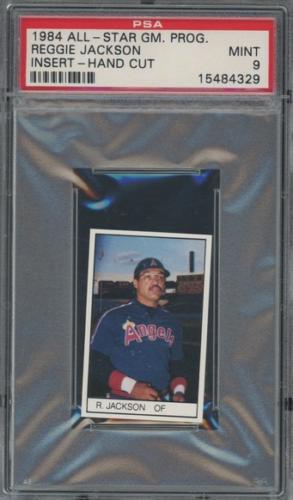 Reggie Jackson Baseball Cards 1984 All Star Game Program Inserts Hand Cut