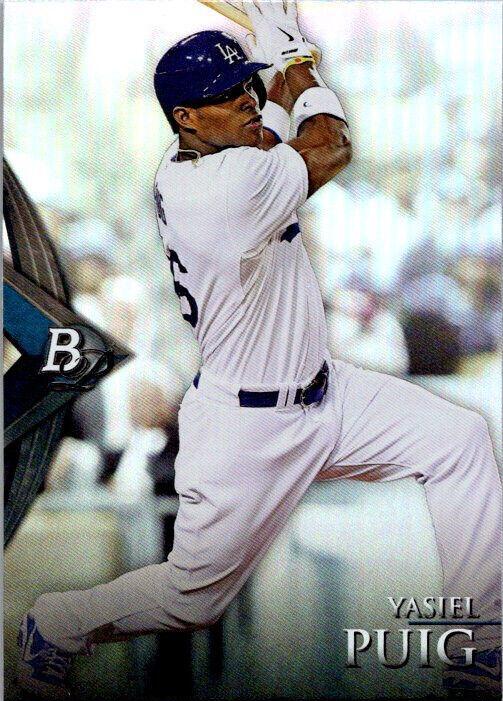 Yasiel Puig #37 Baseball Cards 2014 Bowman Platinum