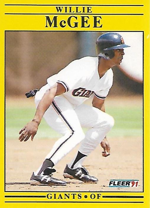 Willie McGee #U-130 Baseball Cards 1991 Fleer Update
