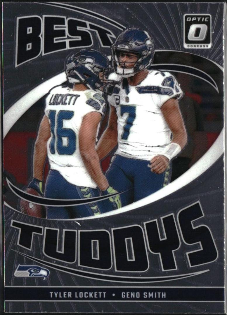 Geno Smith / Tyler Lockett #19 Football Cards 2024 Panini Donruss Optic Best Tuddys