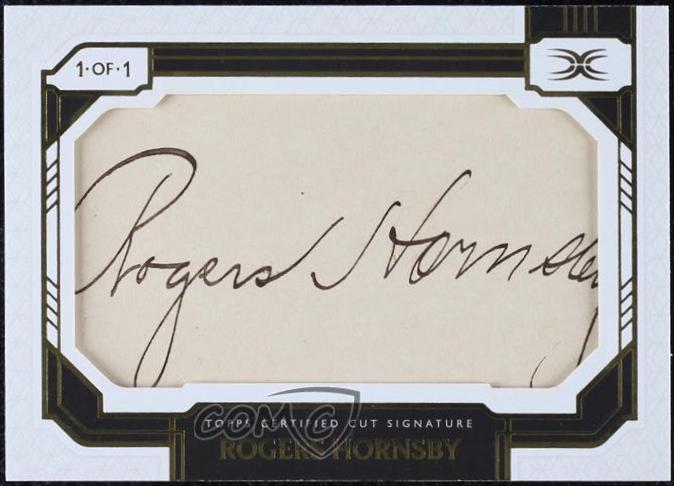 Rogers Hornsby #DCS-RH Baseball Cards 2024 Topps Definitive Cut SIgnature